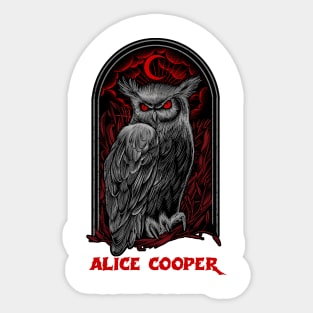 The Moon Owl Alice Cooper Sticker